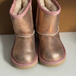 Metallic Pink Winter Boots